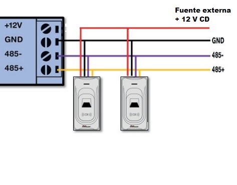 como conectar varios zkteco fr1500